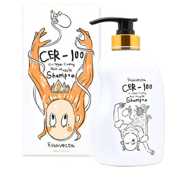 ELIZAVECCA CER-100 Collagen Coating Hair Muscle Shampoo Шампунь для волос с коллагеном 