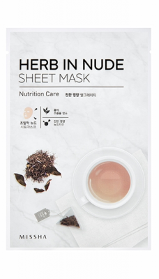 MISSHA Herb In Nude Sheet Mask Nutrition Care Тканевая маска (питательная) 