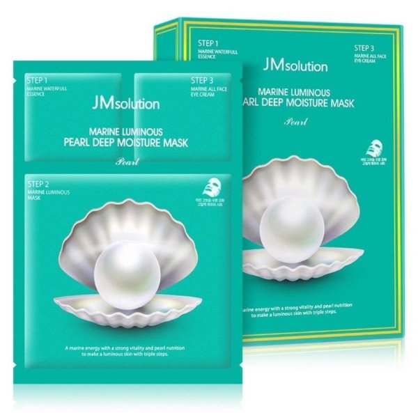 JMsolution Трёхшаговый увлажняющий набор с жемчугом Marine luminous pearl deep moisture mask  
