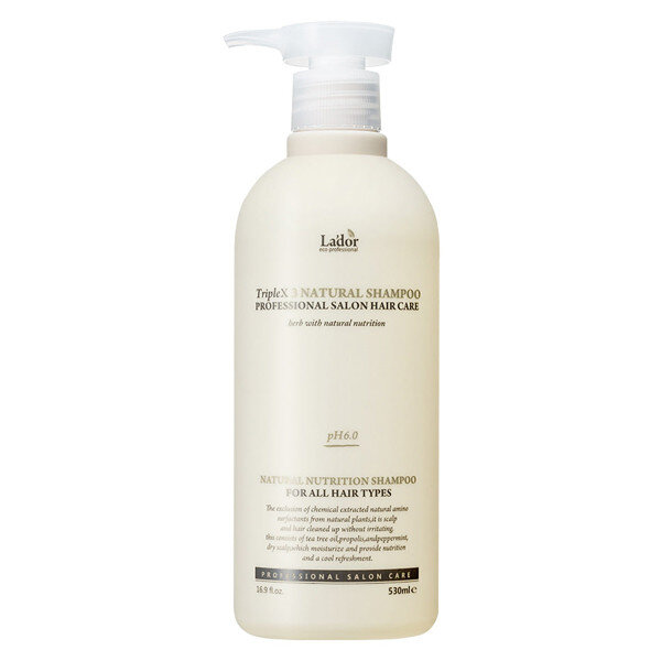 LADOR Triplex Natural Shampoo Органический шампунь с эфирными маслами, 530 мл  
