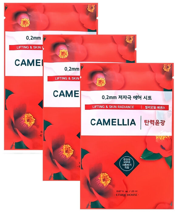 ETUDE HOUSE Тканевая маска для лица 0.2 Therapy Air Mask Camellia 20мл (камелия) 