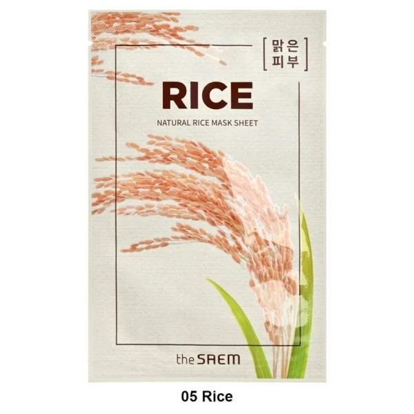 THE SAEM Маска тканевая с экстрактом риса Natural Rice Mask Sheet 