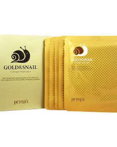 PETITFEE Gold&Snail Transparent Gel Mask Pack Маска Для Лица Гидрогелевая Золото И Улитка