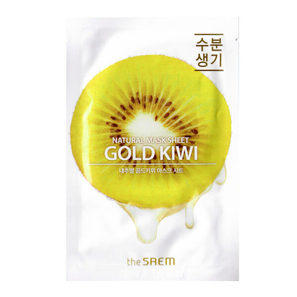 THE SAEM Маска тканевая с экстрактом киви Natural Gold Kiwi Mask Sheet  
