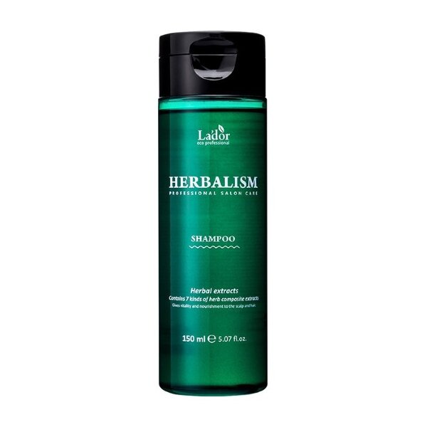 Слабокислотный травяной шампунь с аминокислотами Lador Herbalism Shampoo 