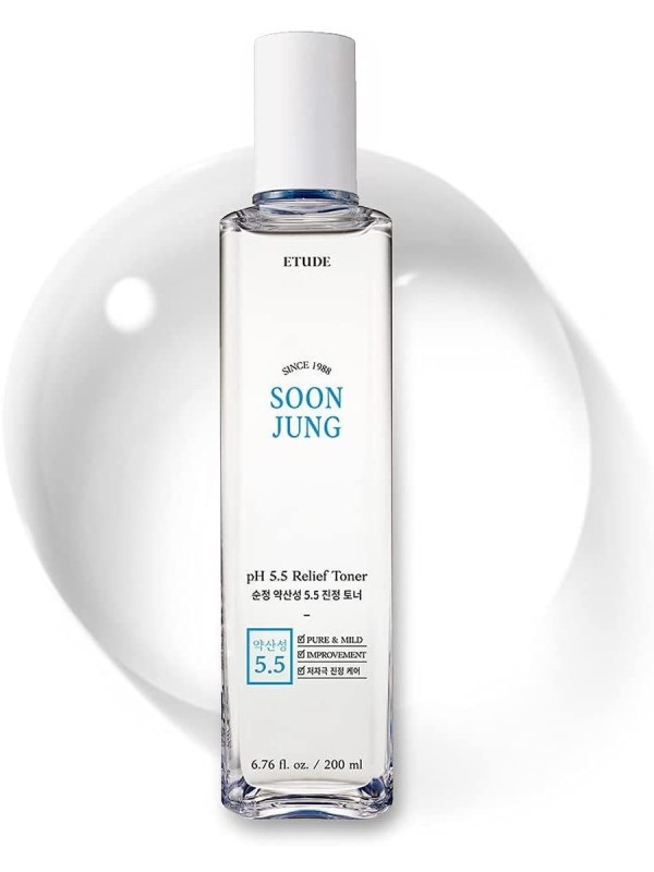 ETUDE HOUSE SoonJung pH 5.5 Relief Toner Успокаивающий гипоаллергенный тонер,  200 мл 