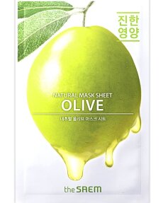 THE SAEM Маска тканевая с экстрактом оливы Natural Olive Mask Sheet 21мл