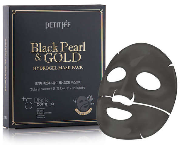 Гидрогелевая маска для лица PETITFEE ЧЕРНЫЙ ЖЕМЧУГ/ЗОЛОТО  BLACK PEARL & GOLD HYDROGEL MASK PACK SHEET  