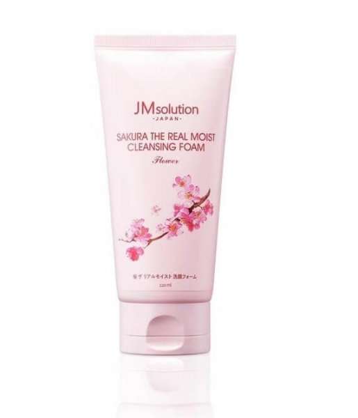 JMsolution Пенка для умывания с экстрактом Сакуры Sakura The Real Moist Cleansing Foam, 120 мл. 
