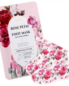KOELF Маски-носочки для ног РОЗА Rose Petal Satin Foot Mask, 16 мл
