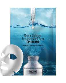 NO:HJ Увлажняющая антиоксидантная маска с коллагеном и спирулиной Marine Collagen Fucoidan Mask Pack Spirulina