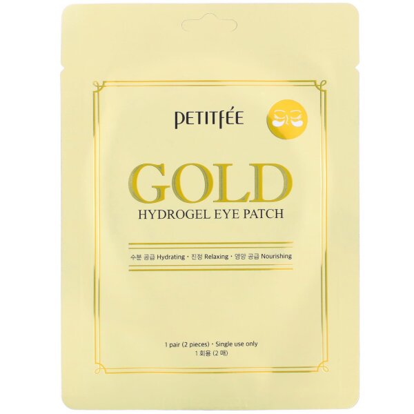 PETITFEE Гидрогелевые патчи для век с женьшенем и коллагеном (1 пара) Gold Hydrogel Eye Patch 