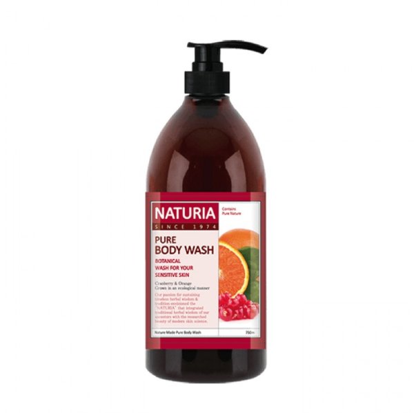 NATURIA Pure Body Wash (Cranberry & Orange) Гель Для Душа Клюква И Апельсин  
