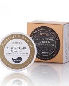 PETITFEE Black Pearl & Gold Hydrogel Eye Patch Патчи для век с золотом и черным жемчугом