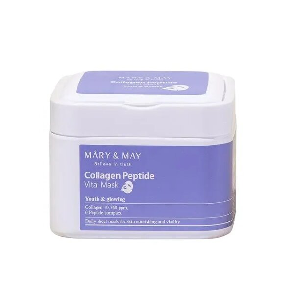 Mary&May Набор тканевых масок c пептидами Collagen Peptide Vital Mask, 30 шт 