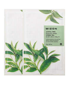 MIZON Тканевая маска для лица с экстрактом зелёного чая Joyful Time Essence Mask Green Tea