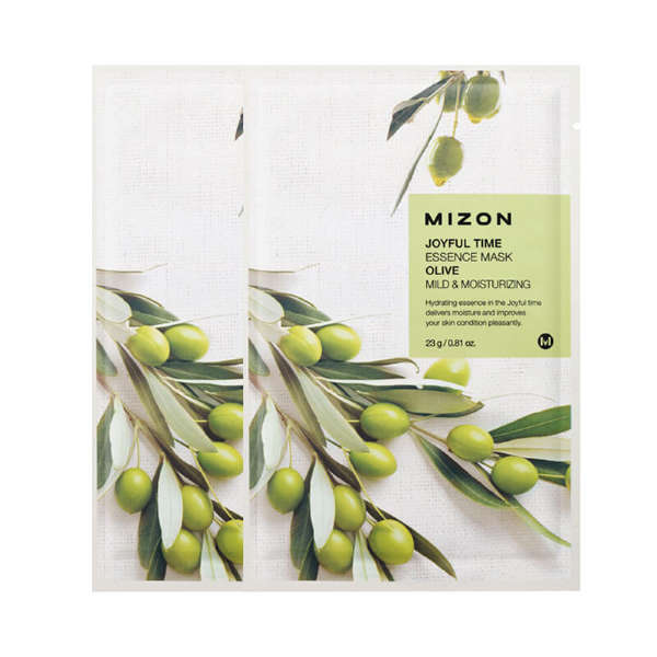 MIZON Тканевая маска для лица с экстрактом оливы Joyful Time Essence Mask Olive 