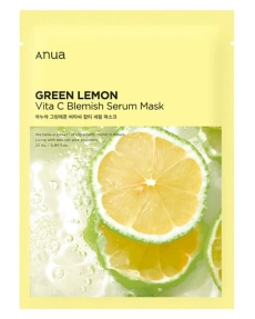 ANUA Green Lemon Vita C Blemish Serum Mask Маска тканевая осветляющая для лица с цитрусовыми экстрактами