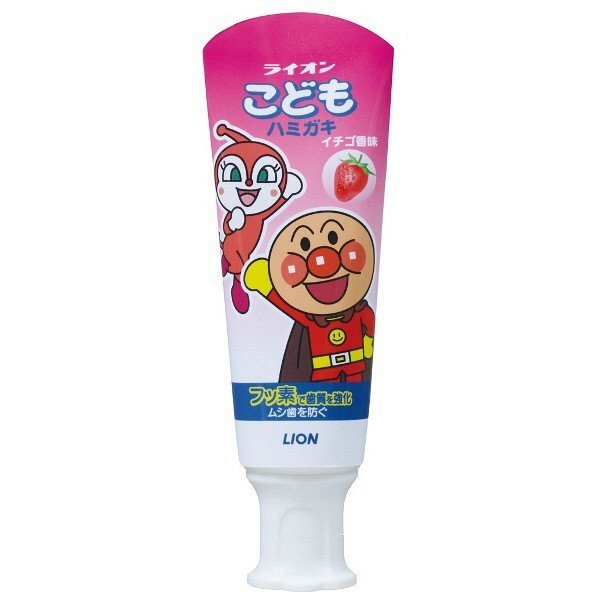 LION Kid's Зубная паста для детей слабоабразивная КЛУБНИКА, 40гр 