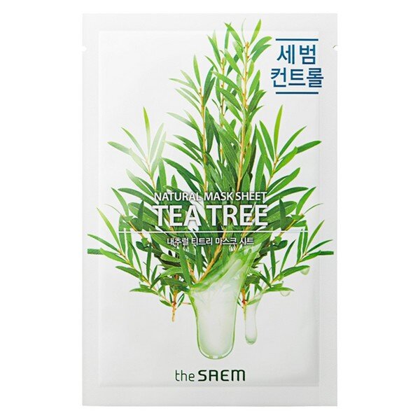  The Saem Natural Tea Tree Mask Sheet Маска для лица с экстрактом чайного дерева тканевая 
