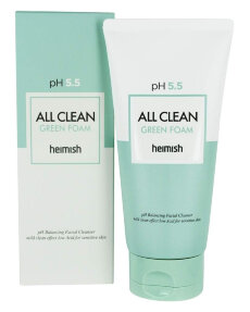 Heimish Слабокислотный гель для умывания для чувствительной кожи pH 5.5 All Clean Green Foam 150 мл