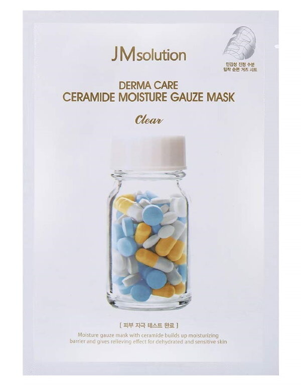 JMsolution Восстанавливающая маска с керамидами DERMA CARE CERAMIDE AQUA CAPSULE MASK CLEAR, 30 мл. 