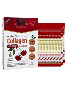 SINGI Коллагеновое желе с вишней и витамином C Collagen Cherry Jelly Sticks, 30 шт