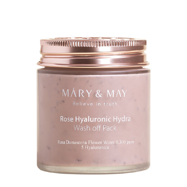 Mary&May Маска глиняная для лица с экстрактом розы и гиалуроновой кислотой Rose Hyaluronic Hydra Glow Wash Off Pack, 125 гр 