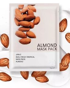 JUNGNANI Маска тканевая с экстрактом миндаля Real Fresh Tropical Mask Almond