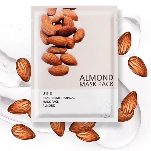 JUNGNANI Маска тканевая с экстрактом миндаля Real Fresh Tropical Mask Almond 