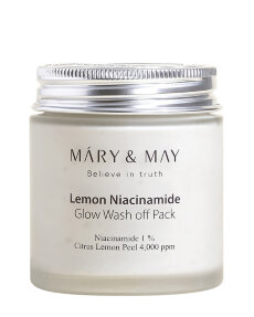 Mary&May Маска глиняная для лица c лимоном и ниацинамидом Lemon Niacinamide Glow Wash Off Pack, 125 гр