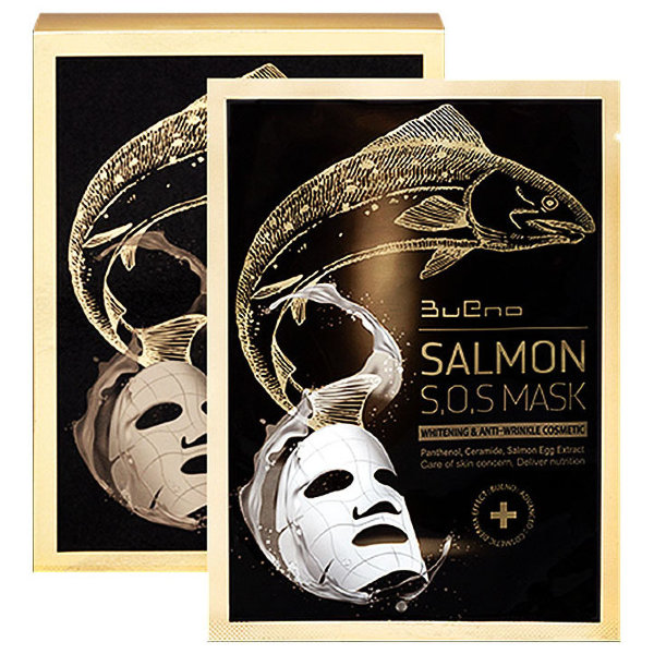 BUENO Salmon S.O.S Mask Тканевая Маска С Экстрактом Лососевой Икры 