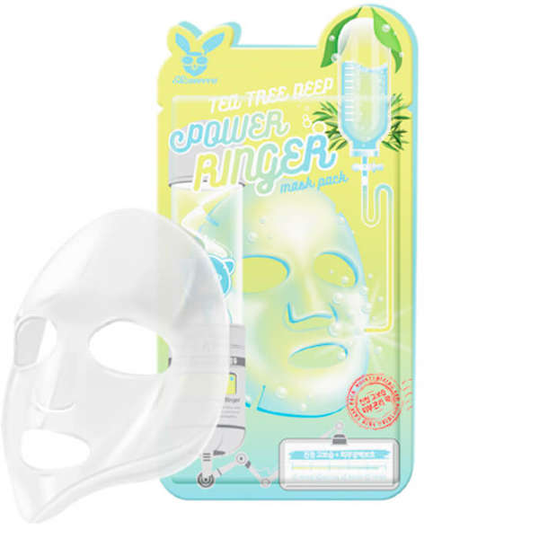 ELIZAVECCA Tea Tree Deep Power Ringer Mask Pack Тканевая Маска Чайное Дерево 